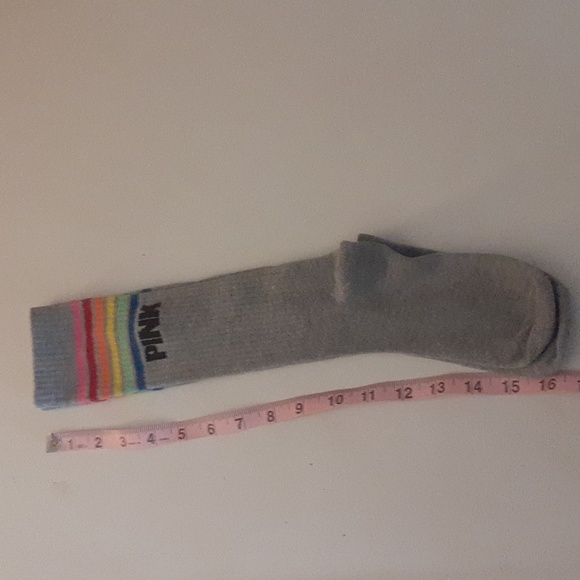 Pink Victoria's Secret Rainbow Striped Socks - Picture 9 of 9